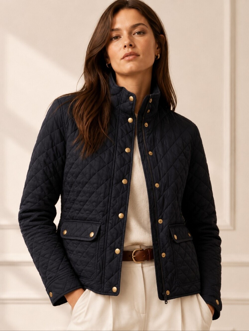J Crew Black Quilted Down Puffer Jacket